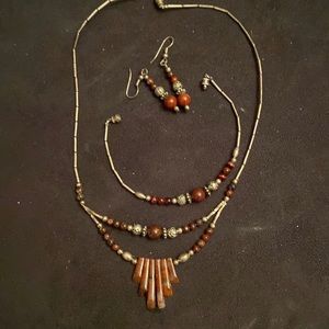 Gorgeous vintage Arizona Blue- Eyed Bear set! Sterling silver